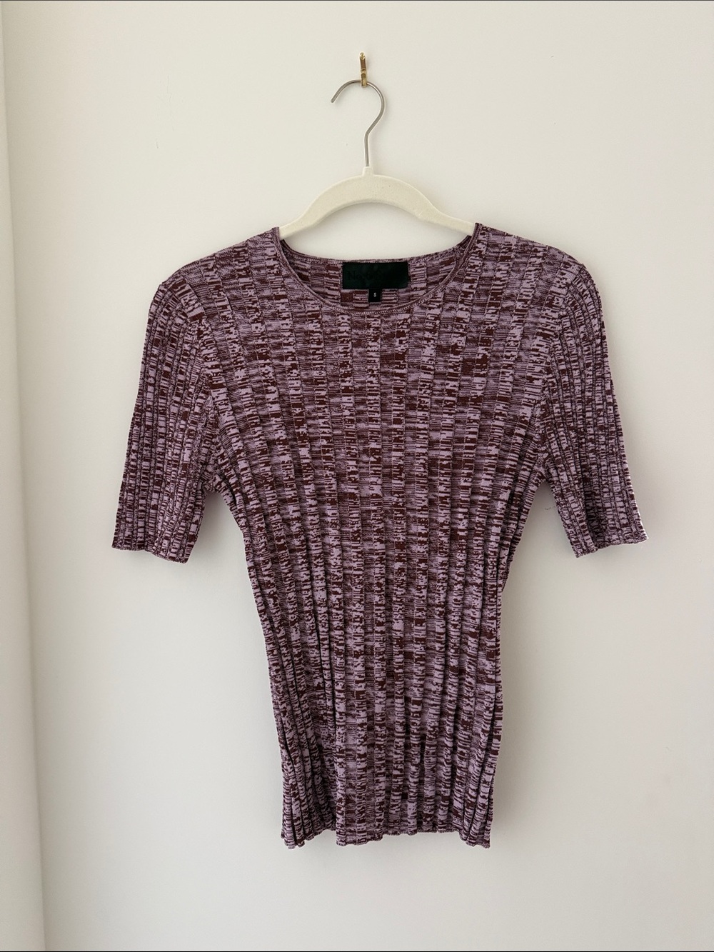 No.6 Store Marled Ribbed Short-Sleeve Top